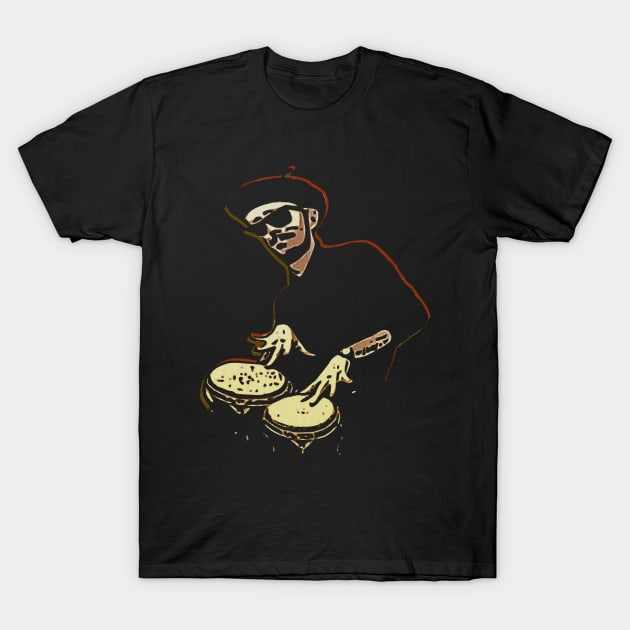 Bongo Beatin' Beatnik T-Shirt by bronzarino